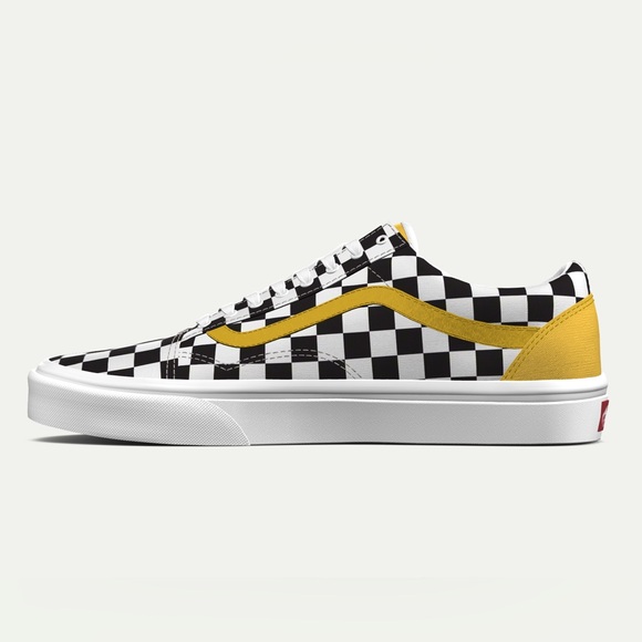 VANS | Custom made Old Skool Yellow & Checkered Shoe - Picture 3 of 11